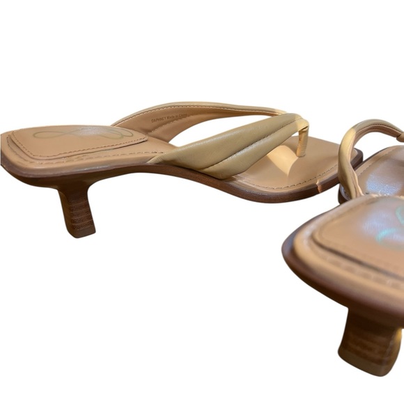 Sam Edelman Daphney Kitten Heel Thong Sandals. Size 7.5 new leather tan cushion - Picture 2 of 6